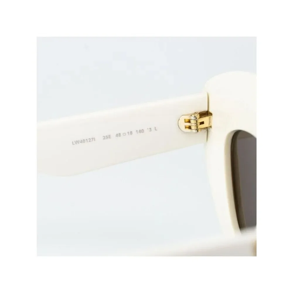 Loewe Women Sunglasses Ivory Brown Cat Eye LW40127I ANAGRAM 25E NEW AUTHENTIC
